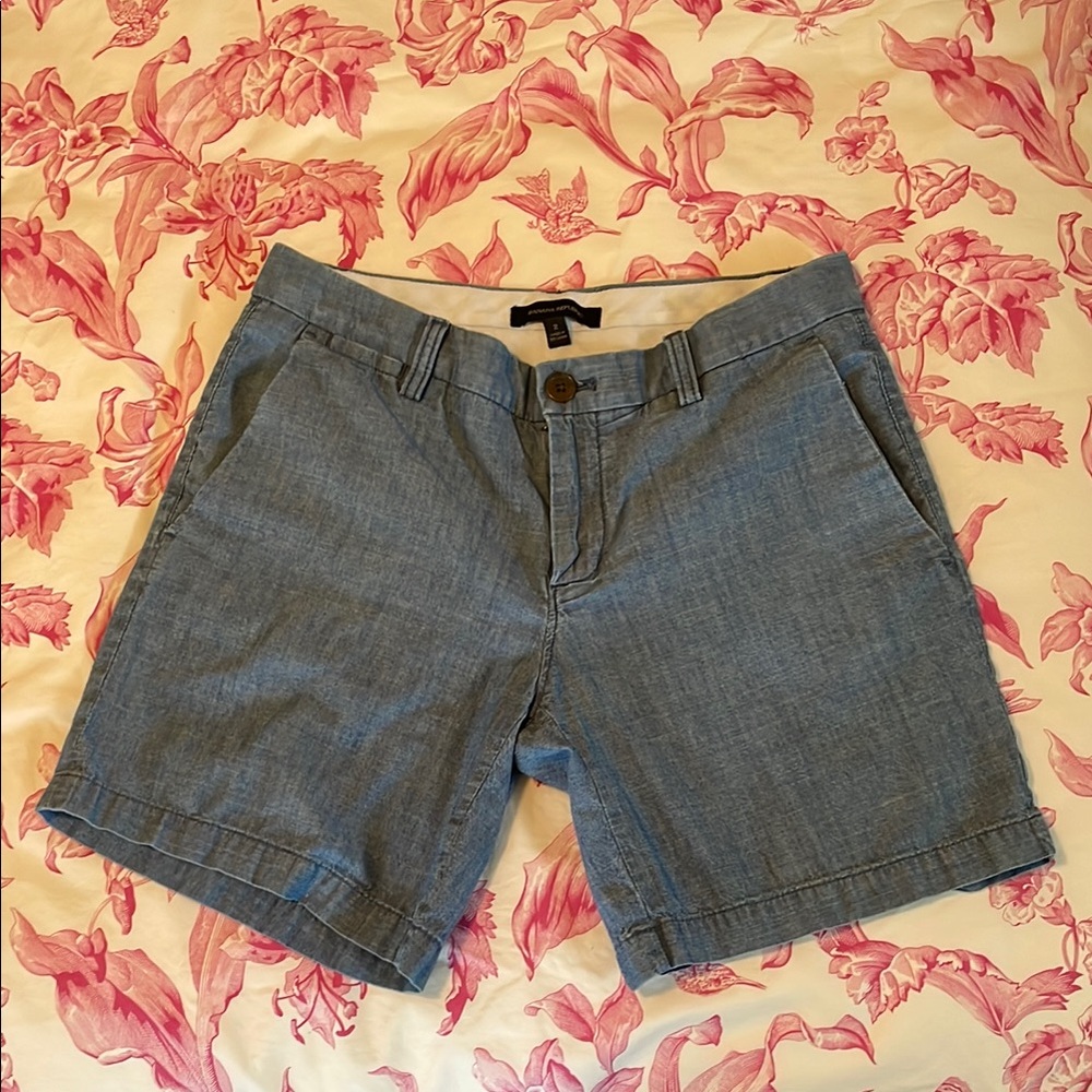 Banana Republic Blue Bermudas with Classic Straight-Leg Cut